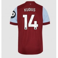 West Ham United Mohammed Kudus #14 Domáci futbalový dres 2023-24 Krátky Rukáv